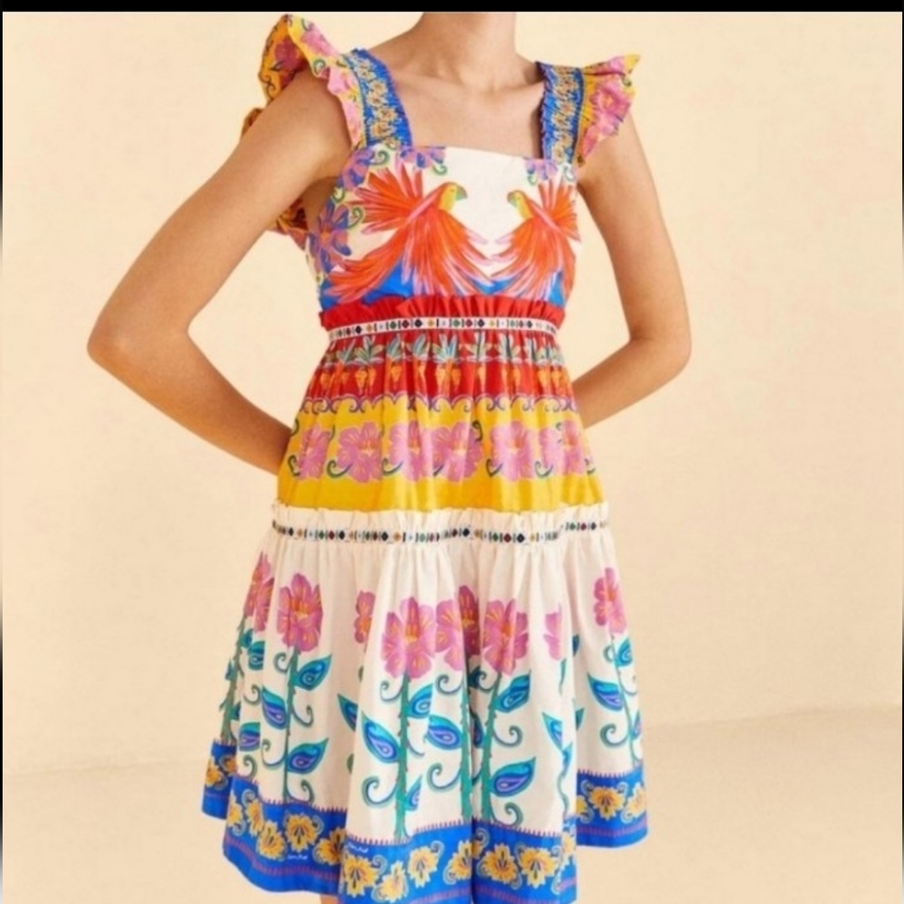 FARM Rio Multicolor Floral Mini Dress - Picture 1 of 5